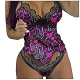 ONETIME Zweiteilige Pyjama Set Damen Sexy Pyjama Set Sexy Spitze BH Und Slip Spitze Schmetterling Drucken NachtwäSche Valentinstag NachtwäSche Set Sexy Kleider Und Slip