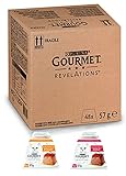 PURINA GOURMET Revelations Mousse, Katzenfutter nass in Sauce, Huhn & Rind, 48er Pack (48 x 57g)