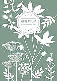 Herbarium Pflanzensammlung: Herbarium Leer A4 - Pflanzen Sammeln, Bestimmen, Aufbewahren - 110 Seiten Papier Weiß - Pflanzenbestimmung - Motiv: Blumen Blüten Muster Natur Grü