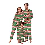 Weihnachten Familie Outfit Set Matching Lange Ärmel Bluse + Plaid Lange Hosen Pyjama Set Xmas Familie Set Weihnachtshemd Weihnachtspulli Weihnachten Pullover Freizeitkleidung