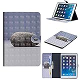 ShinyCase Apple iPad Mini 4 (2015 Modell)-Tablet Hülle, Slim Lightweight Schutzhülle 3D PU Leder Shell Cover Tasche Etui Gras im Stein Design Flip Case mit Auto Sleep/Wake up Funktion S