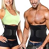 Bingrong Figurformend Bauchweggürtel Neopren Fitness Body Shaper Sport Fitnessgürtel Abnehmen Schwitzgürtel extra stark Sauna- & Schwitzeffekt Sanduhr Figurformer mit Klettverschluss , Grau, XXL