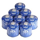 (11,73EUR/kg) 8x 500g Butan Schraubkartusche, Ventilkartusche, EN 417 Camping, Ventilschraubkartusche, EN521, Kartusche mit Gewinde, Butankartusche, Butang