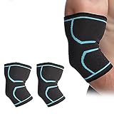 TOFBS 2 Stück Ellenbogenbandage, Ellenbogenstütze für Herren Damen, Elastische Kompression Ellenbogen für Tennisarm, Golferarm, Gewichtheben, bodybuilding, Arthritis, Sehnenentzündung (Blau, M)