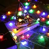 Märchengirlande LED Ball String Licht wasserdicht im Freien LED Glühbirne Licht Party / Weihnachten / Garten String Licht Batterie Multicolor 10m100 LED