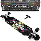 Skatro Drop Through Longboard Skateboard Freeride - inkl. T-T