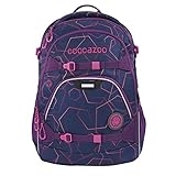 coocazoo Schulrucksack ScaleRale Laserbeam Plum blau-lila, ergonomischer Tornister, höhenverstellbar mit Brustgurt und Hüftgurt für Mädchen ab der 5. Klasse, 30 L
