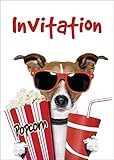 10 Kino-Einladungen in französischer Sprache: Set mit 10 Einladungskarten für einen nächsten Kindergeburtstag im Kino der Editon Colibri (10700 FR)