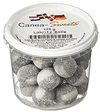 Canea-Sweets Gezuckerte Lakritzbonbons mit Pulverkern, CANEA Sweets Lakritz Bälle Dose, 1er Pack (1 x 175 g)