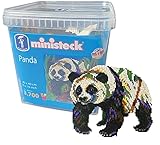 Ministeck 31898 - Mosaik-Bild Panda, Steck-Bild mit großem Bär für Kinder und Erwachsene, XXL-Eimer inkl. Steckplatten mit ca. 3700 Steck-Steinen und Zubehör, ideal für kreatives Sp