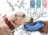 pb+ Premium 550 ML Hundetrinkflasche für unterwegs - Wasserflasche Hund Tragbare Haustier Wasserflasche - BPA Frei & Auslaufsicher (550ml - Blau)