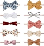 DRESHOW 10 Stück Baby Haarband Baby Stirnbänder Baby Mädchen Nylon Stirnband Neugeborene Kleinkinder Haarbänder und Bögen Kinder Haarschmuck