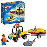 LEGO 60286 City Strand-Rettungsquad mit Wassermotorrad und Hai-Figur, Spielzeug für Mädchen und Jungen ab 5 Jahre, kleines Geschenk fü