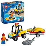 LEGO 60286 City Strand-Rettungsquad mit Wassermotorrad und Hai-Figur, Spielzeug für Mädchen und Jungen ab 5 Jahre, kleines Geschenk fü