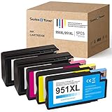 SWISS TONER Ersatz zu HP 950XL 950 XL Tintenpatronen für HP Officejet Pro 8600 8610 8600 8620 8615 8100 8625 8630 8640 8660 251dw 276dw,2Schwarz/Cyan/Magenta/Gelb