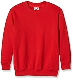Fruit of the Loom Jungen Regular Fit Sweatshirt, Rot (Rot 40), Gr. 152 CM (Herstellergröße: 12/13 Jahre )