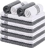 Utopia Towels Küchenhandtücher, 38 x 64 cm, 100% ringgesponnene Baumwolle, superweiche und saugfähige Geschirrtücher, Geschirrtücher und Handtücher für die Bar, (12er-Pack - Grau)