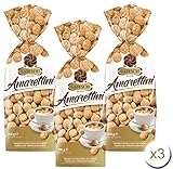 Gadeschi Amarettini (3x 200g) | italienisches Gebäck aus Aprikosenkernen | Kaffeegebäck | insgesamt 600g Kek