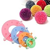 Pom Pom Maker,8 Stück PomPom Making Tool Verschiedene Größen für Wolle Stricken Handwerk DIY PomPom Fluff B