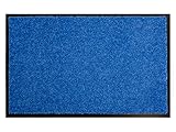 Schmutzfangmatte CLEAN – Blau 60x90 cm, Maschinenwaschbare, Rutschfeste, Pflegeleichte Fußmatte, Eingangsmatte, Küchenläufer Sauberlauf-Matte, Türvorleger für Innen & Auß