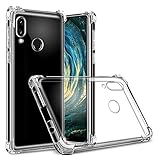 Hually Hülle für Huawei P20 lite,Transparent Weiche Silikon Ultradünnen Kratzfest Anti-Shock TPU Handyhülle Bumper Schutzhülle Case für Huawei P20 lite Hü