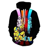 XDJSD Herren Sweatshirts Hoodies Plus Size Pullover Jacken Herren Bedruckte Pullover Persönlichkeit Bunte Tiger Printed Top