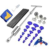 Dellen Reparaturset Auto-lacklosen Dent-Reparatur-Kit-Entfernung Werkzeug-Kit-Dent Puller-Kit Rutsche Rückwärtshammer Kleberaschen Saugnäpfe Hagel-Werkzeuge Ausbeulwerkzeug (Color : E)