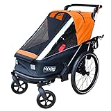 Papilioshop Kore Anhänger-Kinderwagen für den Transport von 1 Kind (Orange)