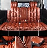 BMDHA Leder Sitzbezüge Winter, Universal Autositzbezüge Verschleißfest Weich PU+Daunenfüllung Material Warm Leichtigkeit Schonbezüge Auto Sitzauflage, Einfache und Schnelle I