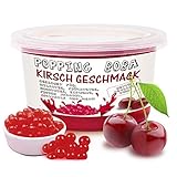 Original Bubble Tea Perlen - 490g Boba Pearls Kirsch Geschmack, Popping Tee Fruchtperlen, Hochwertige Original Fruit balls, 100% Vegan und G