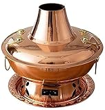 LSF Hot Pot Mongolischer Hot Pot, reines Kupfer, verdicktes Kupfer, chinesisches mongolisches Rindfleisch, wasserdicht und leicht zu reinigen, für Familienessen (Größe: 30 cm)