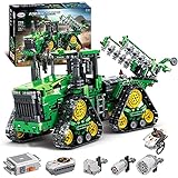 Technik Traktor Bausatz, 1706 Teile Technic Groß Traktor Raupentraktor Modell, Mehrere Montagemethoden, Kompatibel mit Leg