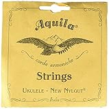 Aquila 4U Aquila Sopran-Ukulele Satz, Standard-Stimmung 4U, New Nylgut,Key of C, GCEA, Saitenlänge 60 cm, beige, 4U Regular GCE