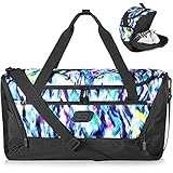 Skechers Sporttasche Reisetasche mit Schuhfach, wasserdichte Leicht Sport Freizeittasche Trainingstasche Handgepäck Weekender Bag Sportbag für Damen Herren 39L, F