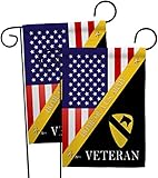 Home of 1st Cavalry Division Gartenflagge – 2 Stück Pack Streitkräfte Army Rangers United State American Military Veteran Retire Official – Hausbanner kleiner Hof, Geschenk, doppelseitig, 33 x 48,5