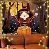 YYRAIN Halloween Lustige Tapisserie Hotel Cafe Hintergrund Wandmalerei Bar Bankett Wanddekoration Wandbehang Tapisserie 59x52 Inch{W150xH130cm}