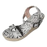 Sandalen Damen Sommersandalen Damen Casual Sommer Römersandalen Offener Zeh Keilabsatz Plateau Fischmund Sandals Crossover Sandalen Strand Frauen Mädchen Sandaletten S