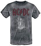 AC/DC Let There Be Rock Männer T-Shirt grau 4XL 100% Baumwolle Band-Merch, B