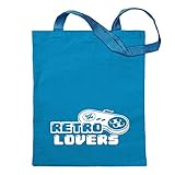 Kiwistar Retro Controler zocken Spiel Games Tragetasche Baumwolltasche Stoffbeutel Umhängetasche Langer Henk