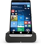 HP Elite x3 (Y1M46EA) Smartphone (15,14 cm (5,96 Zoll) Amoled WQHD Touchdisplay, 64 GB, Dual Sim, Windows 10 Mobile) inkl. Headset und Docking Station, schwarz / silb