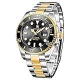 Herren Automatik BERSIGAR Automatikuhr Elegant Lässig Mechanisch Armbanduhren Mit Saphirglas Datumskalender Edelstahlarmband/Silikonarmb