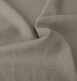 TOLKO 50cm Leinenstoff Meterware | natur Leinen-Tuch für Kleider Hose Rock Bluse Shirt Hemd | Leinen Stoff für Vorhänge Gardinen Tischdecke Kissen Bettwäsche zum Nähen | 140cm breit (Taupe)