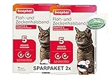 MAX HAMSTER SPARPACK: 2 x Beaphar Ungezieferhalsband/Flohband für Katzen Flöhe + Zecken Weg - Ungezieferband von Beaphar (Flohband) L: 35