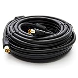 PremiumX 7,5m Basic-LINE TV Antennenkabel IEC-Anschlusskabel Koaxial-Kabel mit Mantelstromfilter HDTV 4K - Schwarz (1,13EUR/M)