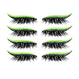 Funien Schimmerndes Puder Beauty Tool Wiederverwendbarer Eyeliner Langanhaltende Falsche Wimpern Selbstklebende Natürliche wasserdichte Wimpernaufkleber Fluoreszierende Farb