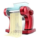 SPRINGHUA. Empfindliche Nudelmaschine Nudelmaschine 220V Elektro-Nudel-Presse-Maschine Spaghetti Pasta-Maschine for Gewerbe Edelstahl Teigschneider Dumplings Roller Noodles Hanger 6 Geschwindigkeit E