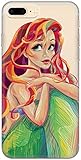 Original und Offiziell Lizenziertes Disney Arielle die Meerjungfrau Handyhülle für iPhone 7 Plus, iPhone 8 Plus, Case, Hülle, Cover aus Kunststoff TPU-Silikon, schützt vor Stöß