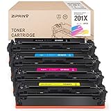 ZIPRINT 4 Multipack Kompatibel HP 201X CF400X CF401X CF402X CF403X Toner für HP Color Laserjet Pro MFP M277dw M252dw M277n M277 M252n M274n M274dn Druck