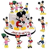 MEZHEN Tortendeko Mouse Kuchen Deko Geburtstag Cartoon Animals Tortenaufleger Mickey Cake Topper Duck Torte Deko Minnie Kindergeburtstag Deko 6 Stück