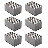 6 Stück Schubladenbox für Jeans Hosen T-Shirt Hemd, Aufbewahrungsboxen Organizer Schrank, Kleiderschrank Schubladen Organizer Ordnungssystem, Kleideraufbewahrung Box (44*25*20 cm* 9 Fächer )